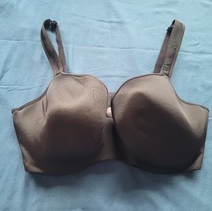 Black Satiny Lined Balconette Bra Padded Straps